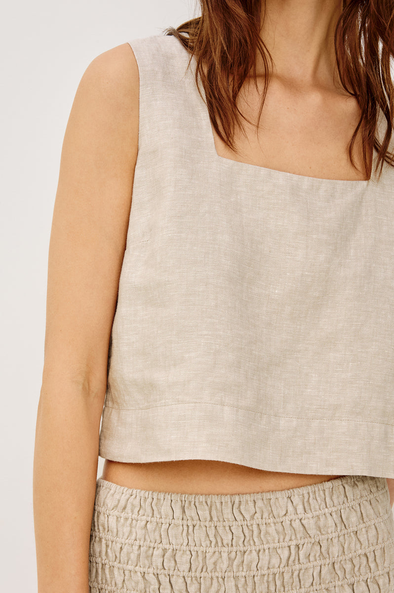 akiranaka(アキラナカ) Linen layered tops トップス AKIRA TOP - BLACK – Rails
