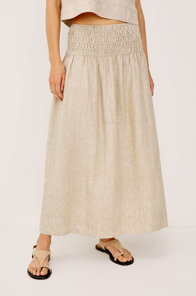 ALESSA SKIRT - HEATHERED FLAX – Rails