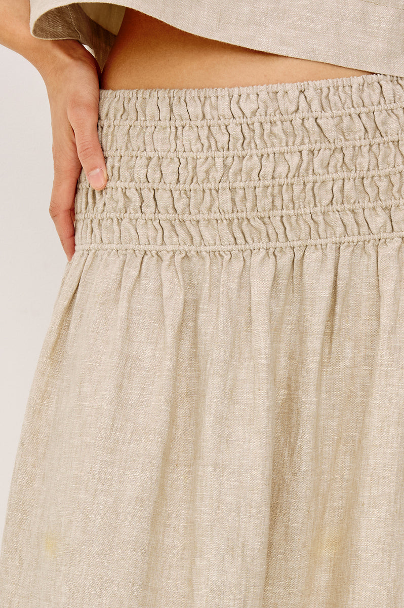 ALESSA SKIRT - HEATHERED FLAX – Rails