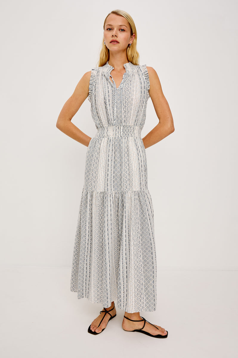 Rails | Alessi Dress - Striped Eyelet | Premium Linen | Size XL | Women's Dresses Rails | Alessi Dress - Striped Eyelet | Premium Linen | Size XL | Women's Dresses