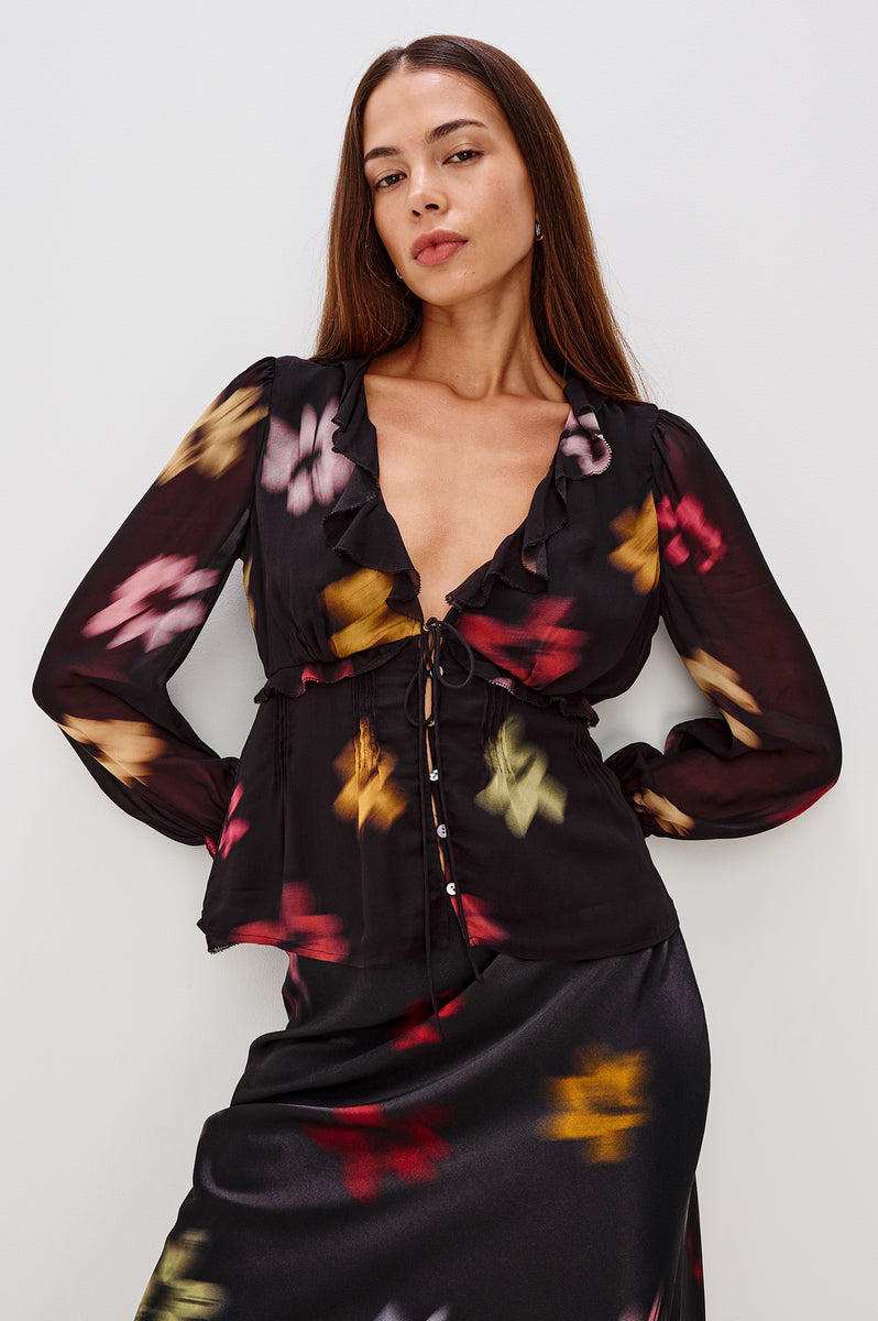 MURRAL "flake jacquard velor top” Spell Starlet Jacquard Coat by Spell - Pickle