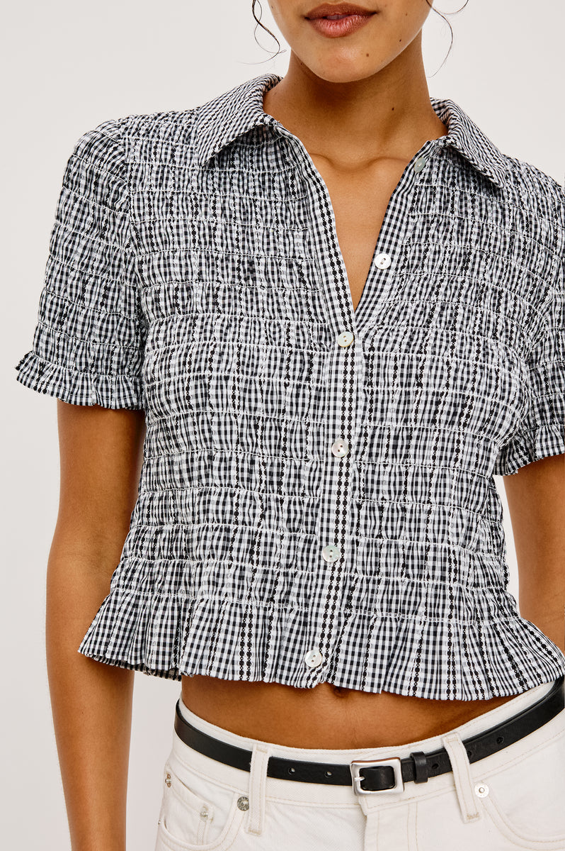 ALTON SHIRT - BLACK GINGHAM  Rails