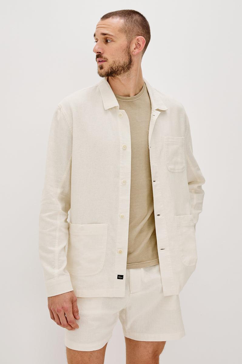 other - ルームエイト LINEN RIB SHIRTS BLOUSON ジャケット 2 AMBROSE JACKET - ECRU – Rails