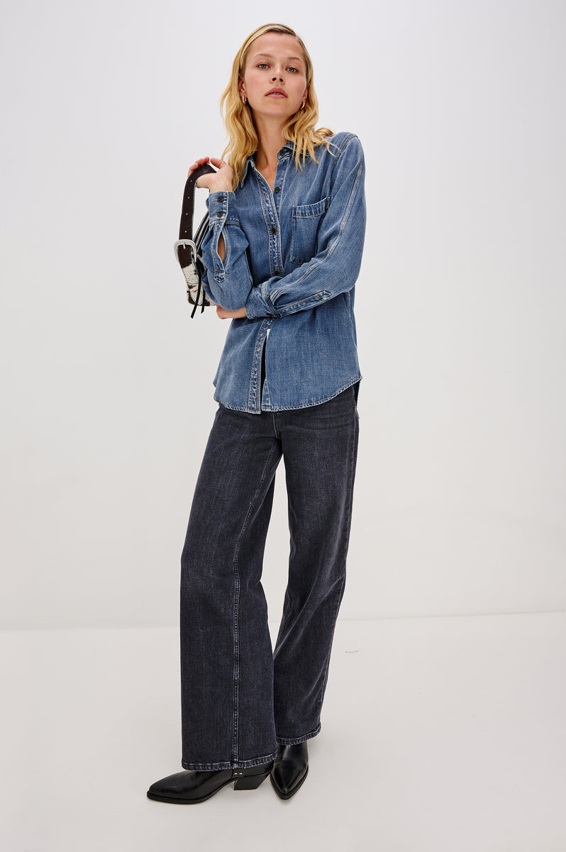 ATTICUS SHIRT - ANTIQUE BLUE – Rails