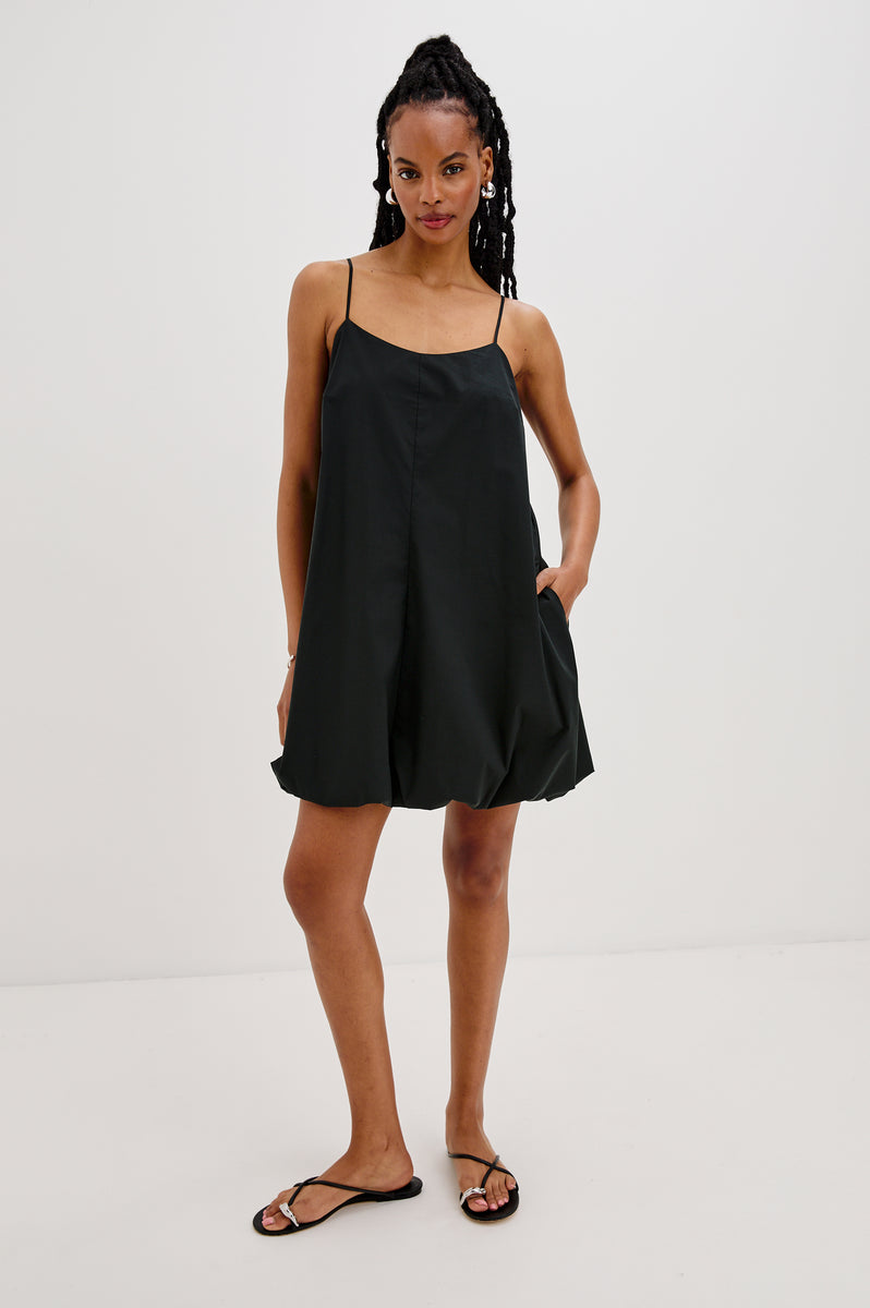 black strap dress Rails Blanca Bubble Mini Dress