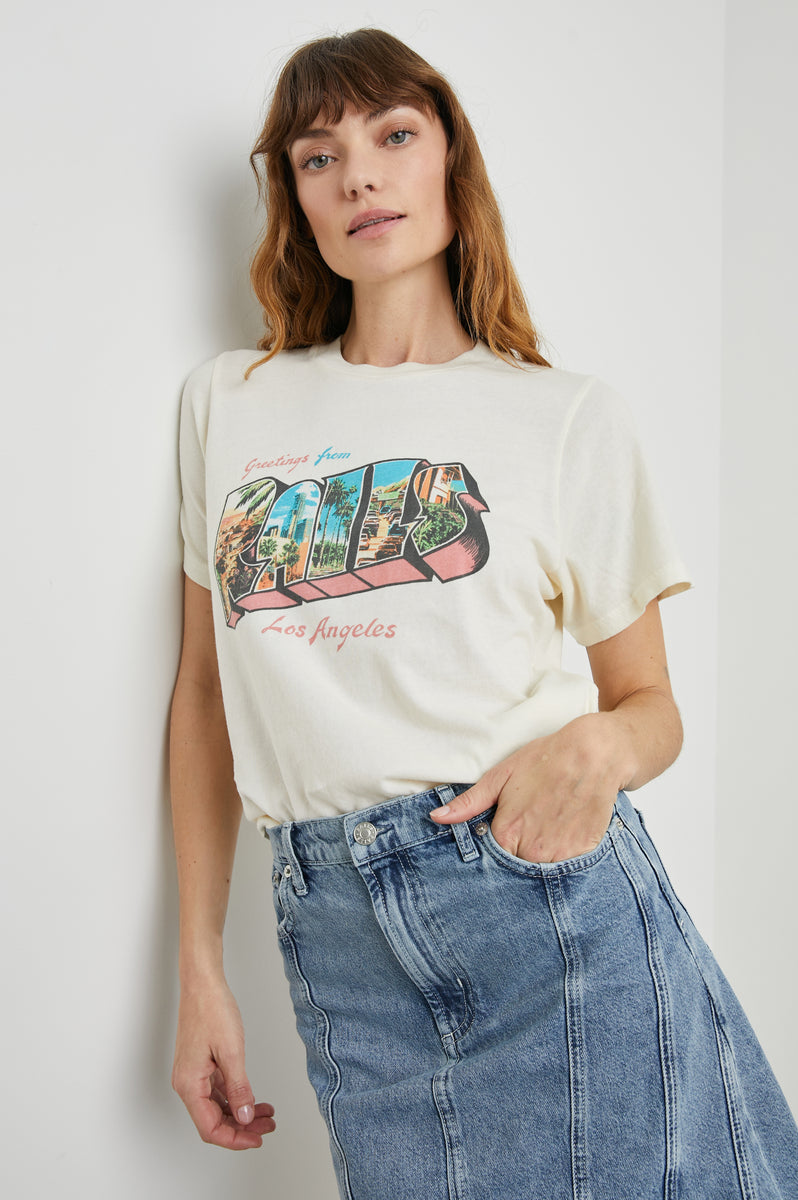 クレドナ　boyfriendルーズtee BOYFRIEND T-SHIRT - RAILS LOS ANGELES ECRU – Rails