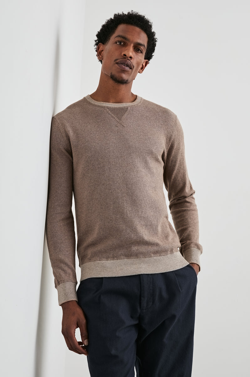 BURNS SWEATER - MOCHA HEATHER – Rails