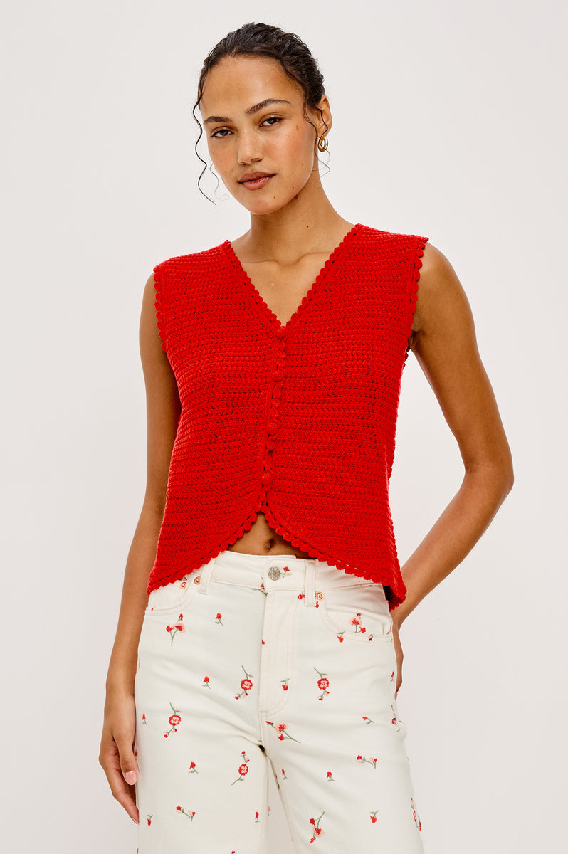 CALYPSO VEST - SCARLET – Rails
