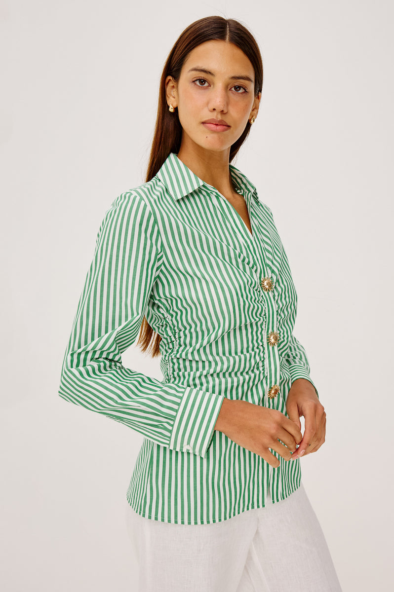 CARAYLN SHIRT - EMERALD STRIPE – Rails