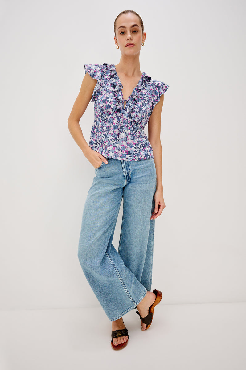CARMINE TOP - BLUE BLOSSOM – Rails