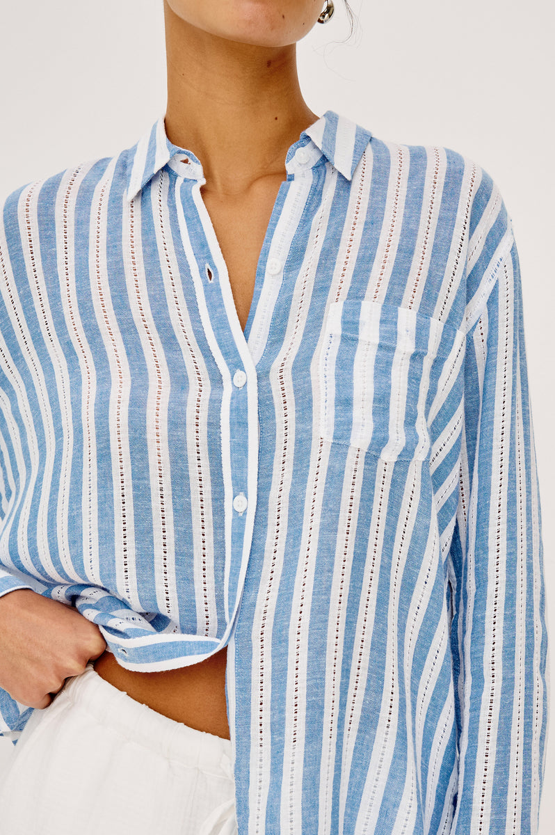 CHARLI SHIRT - ATLANTIS STRIPE – Rails