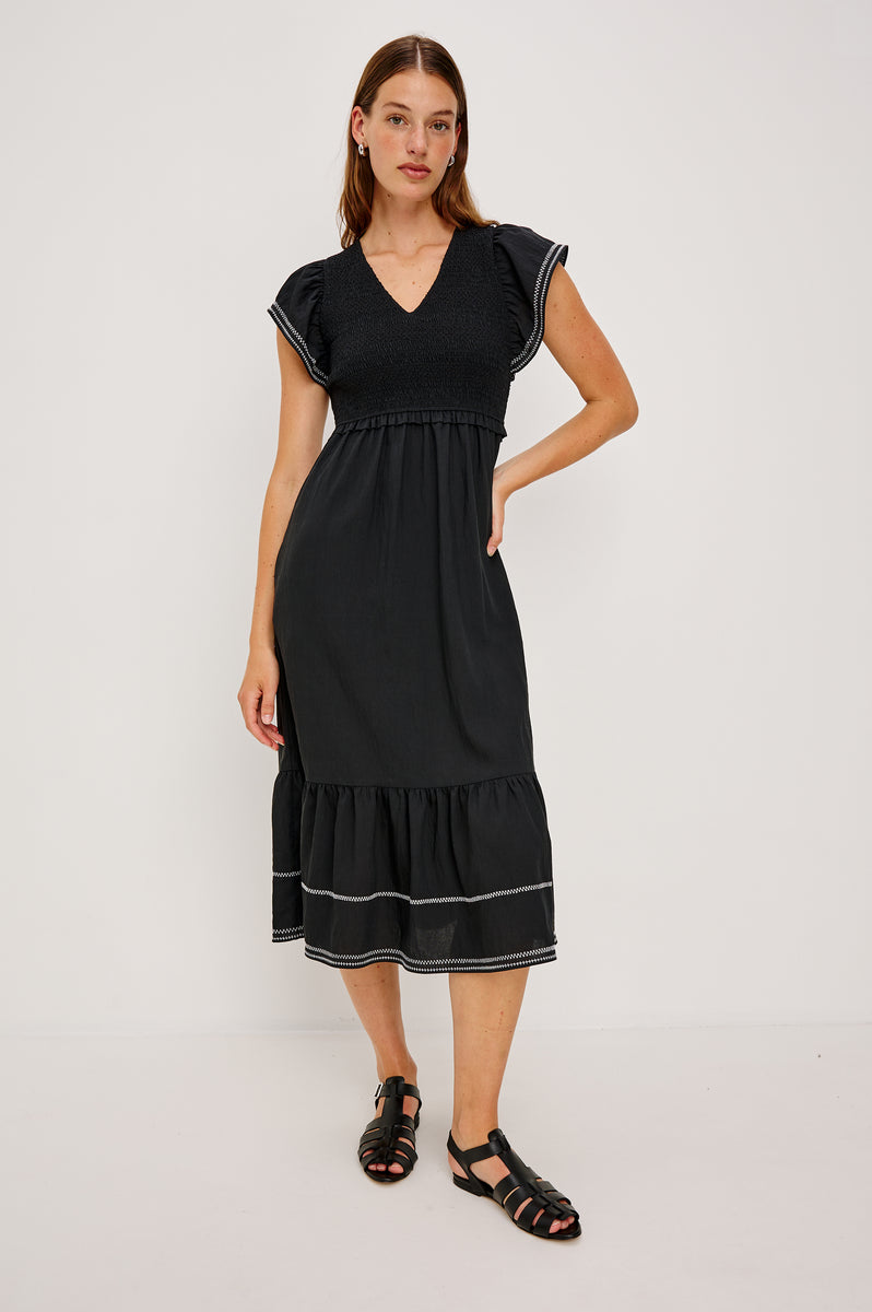 CLEMENTINE DRESS - BLACK – Rails