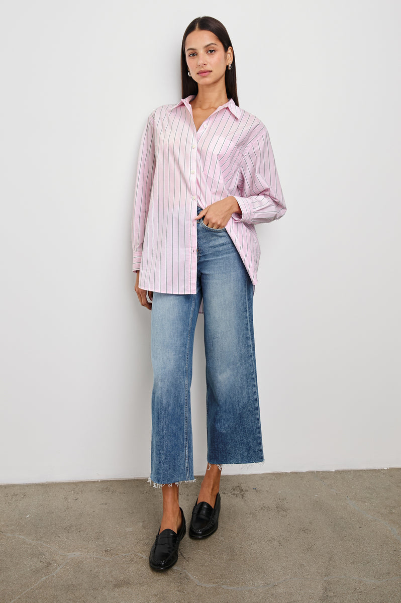 ELSA SHIRT - CHERRY BLOSSOM STRIPE – Rails