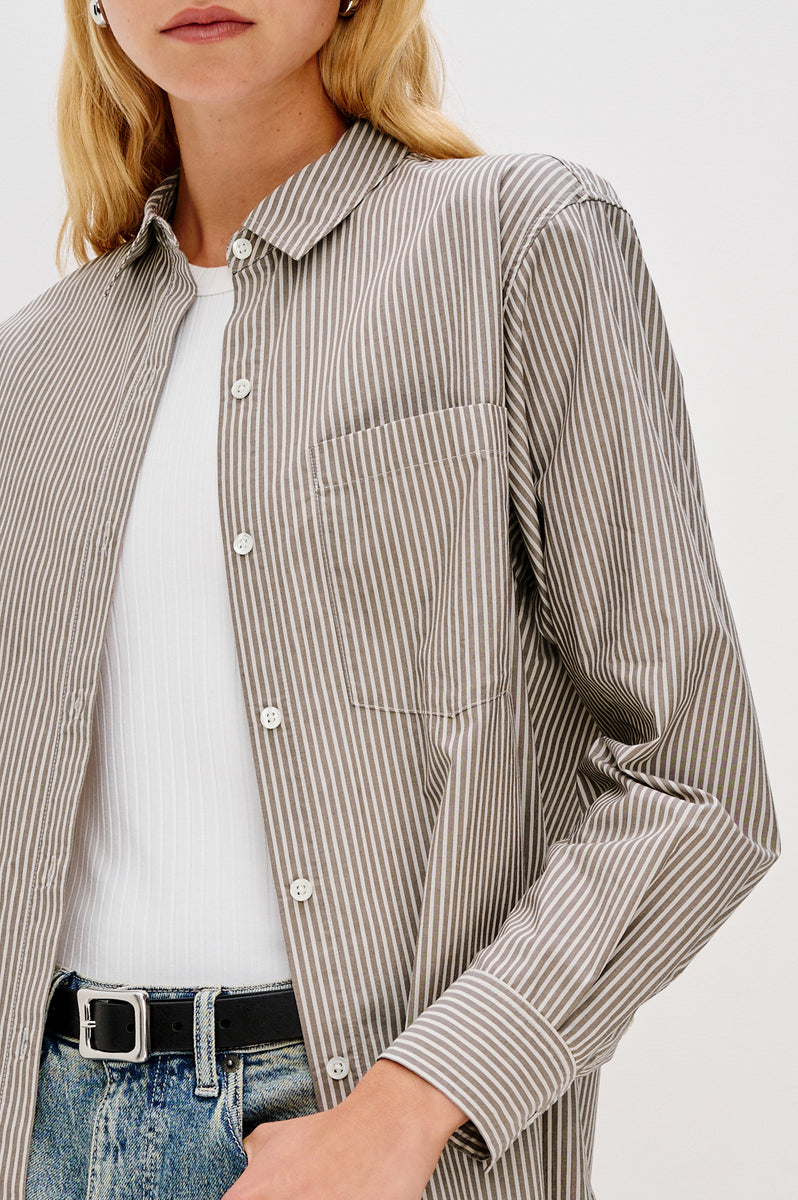 ELSA SHIRT - NOIR STRIPE – Rails