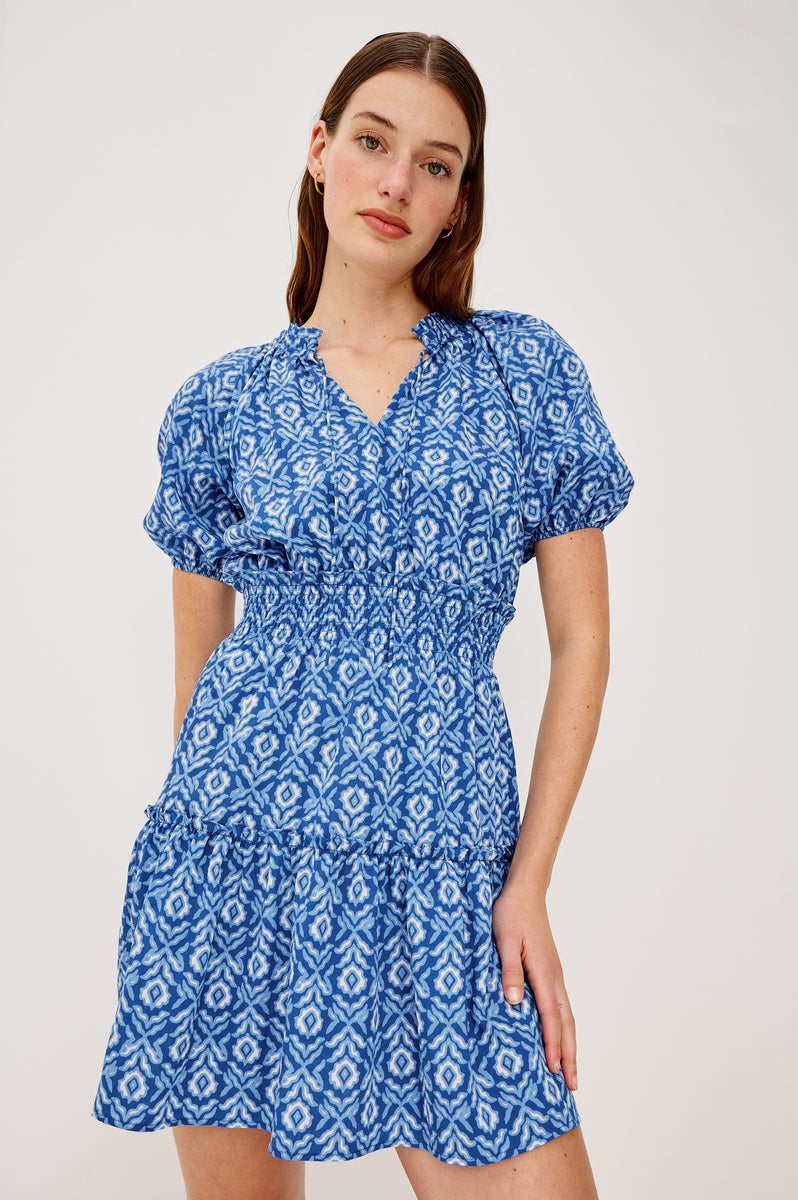Rails | Fiorella Dress - Blue Ikat | Size M