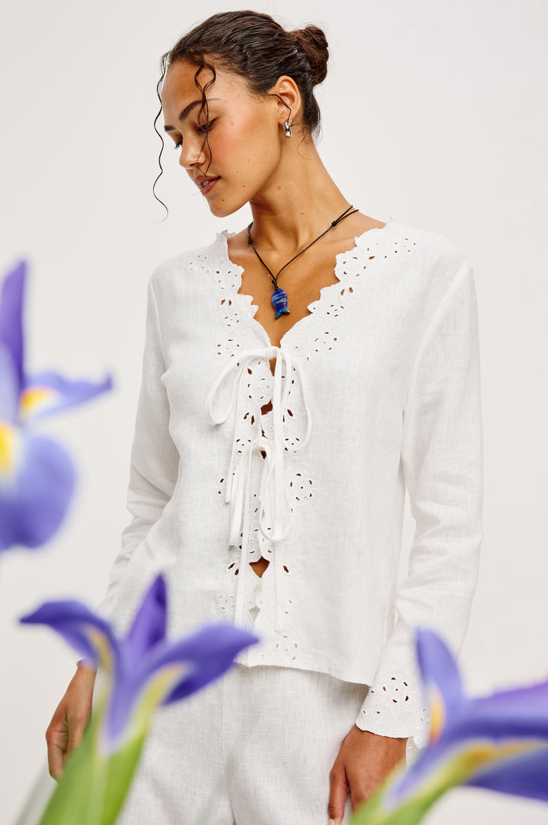 FLEUR TOP - WHITE – Rails