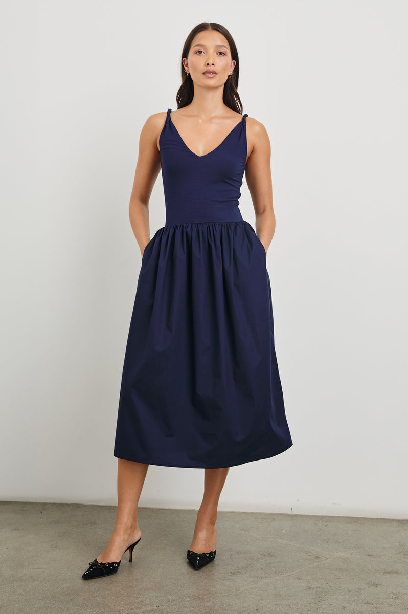 FRANCA DRESS - NAVY – Rails