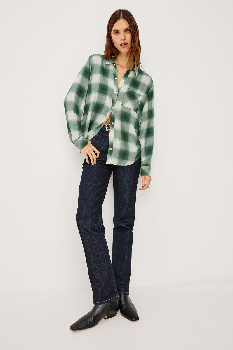 HUNTER SHIRT - IVORY OLIVE TEAL – Rails