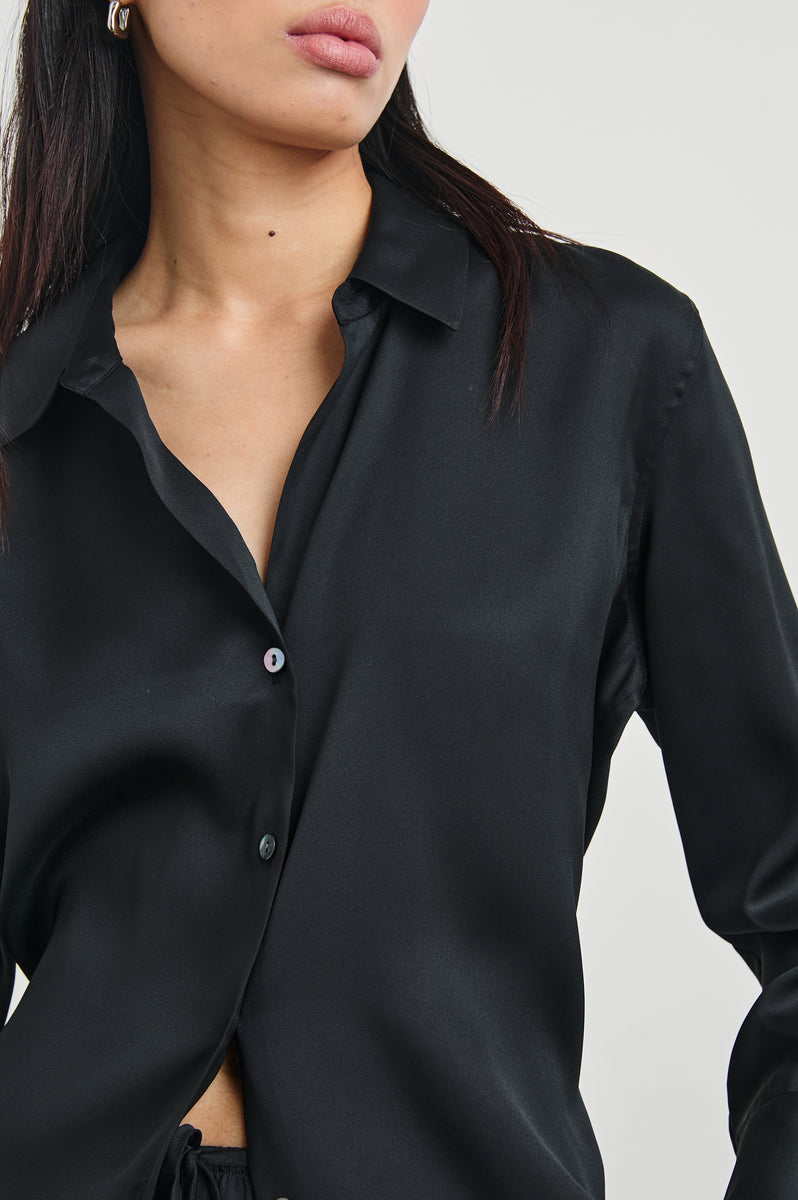 black dress shirt for women Rails | Ledger Shirt - Black | Size L