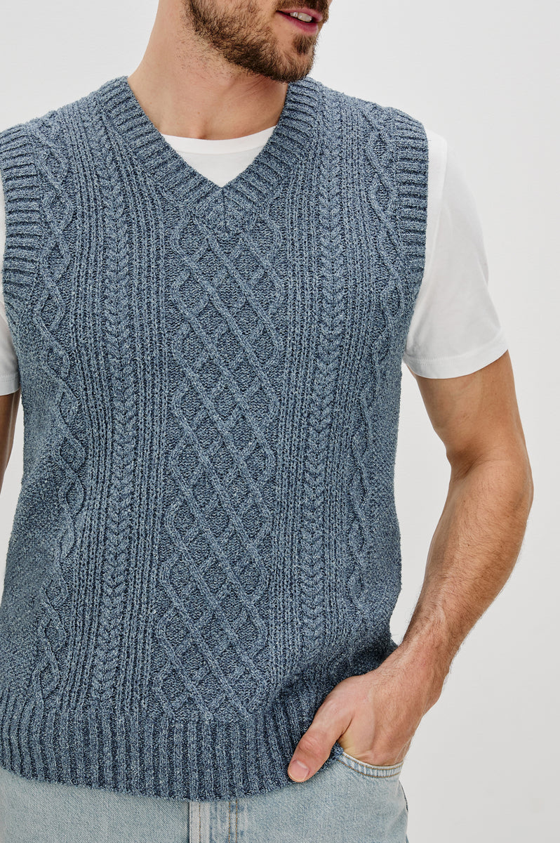 LEE VEST - AZURE MARL – Rails