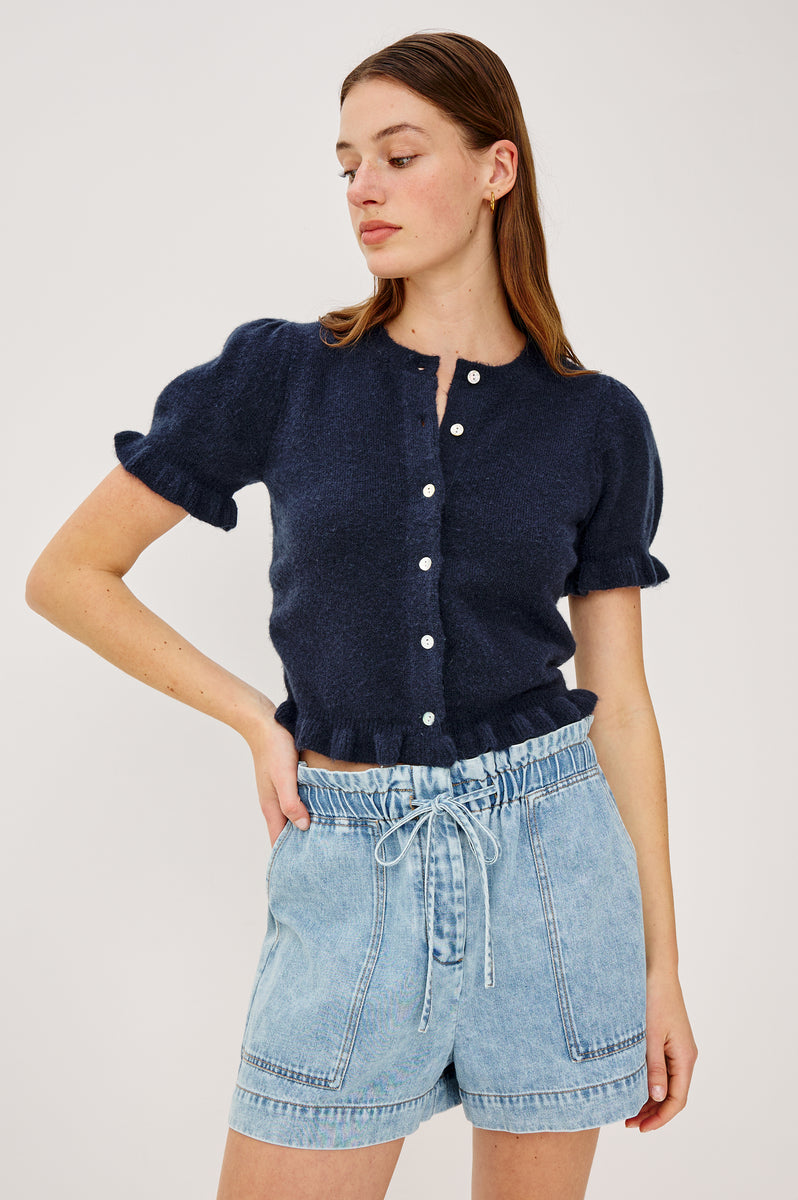 レディース ANDMARY Lora knit set up /Navy