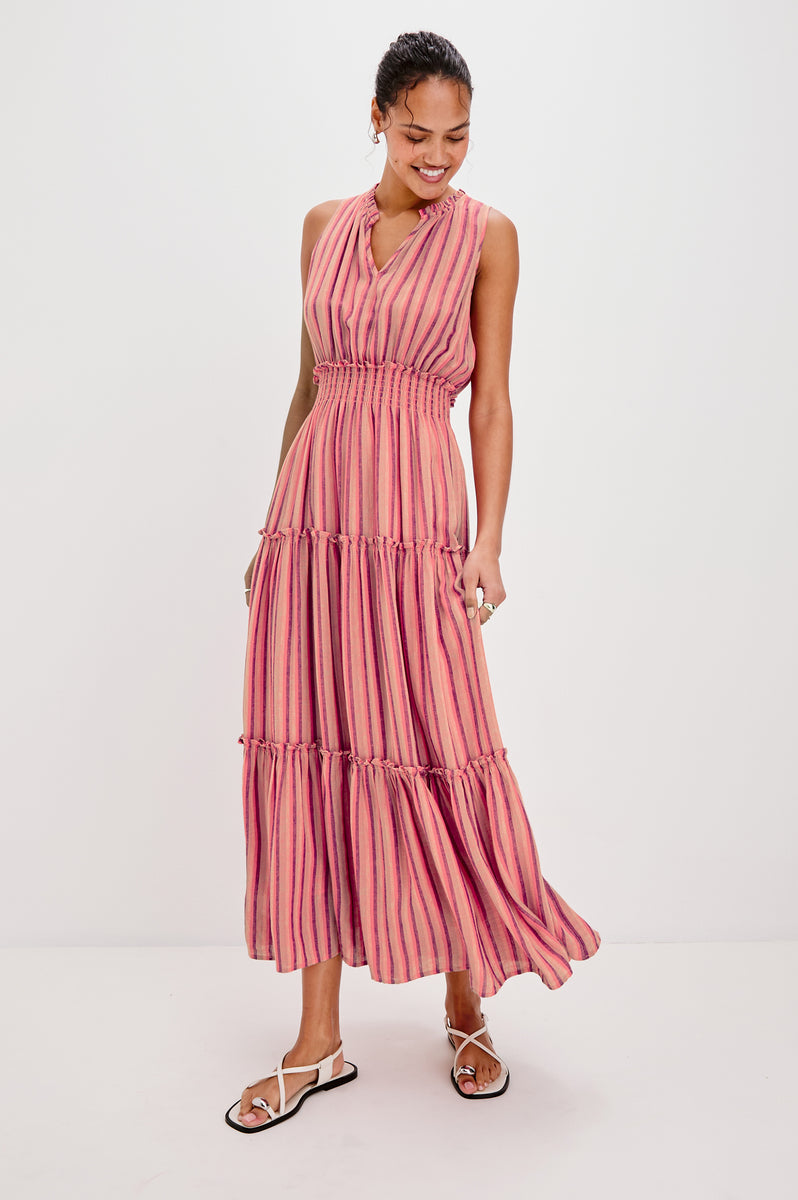 LOULOU DRESS - CABANA STRIPE – Rails