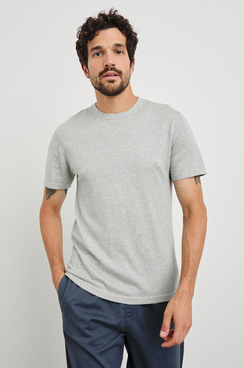 MASON COTTON CASHMERE T-SHIRT - HEATHER GREY – Rails