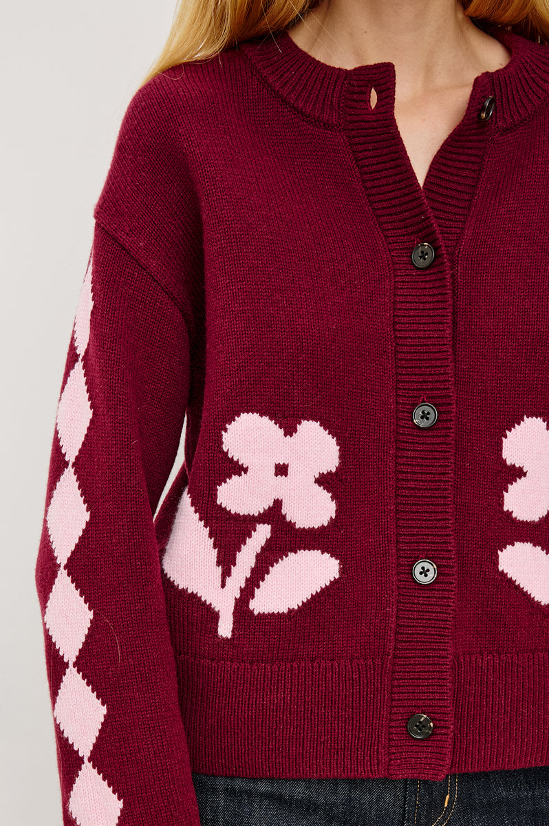 MAVIE CARDIGAN - GARNET DAISY – Rails