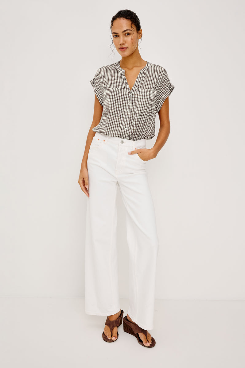 【ベージュ（27）】Hester Gingham Check SS Shirt Saturdays NYC｜Hester Gingham Check SS Shirt | Rakuten Fashion