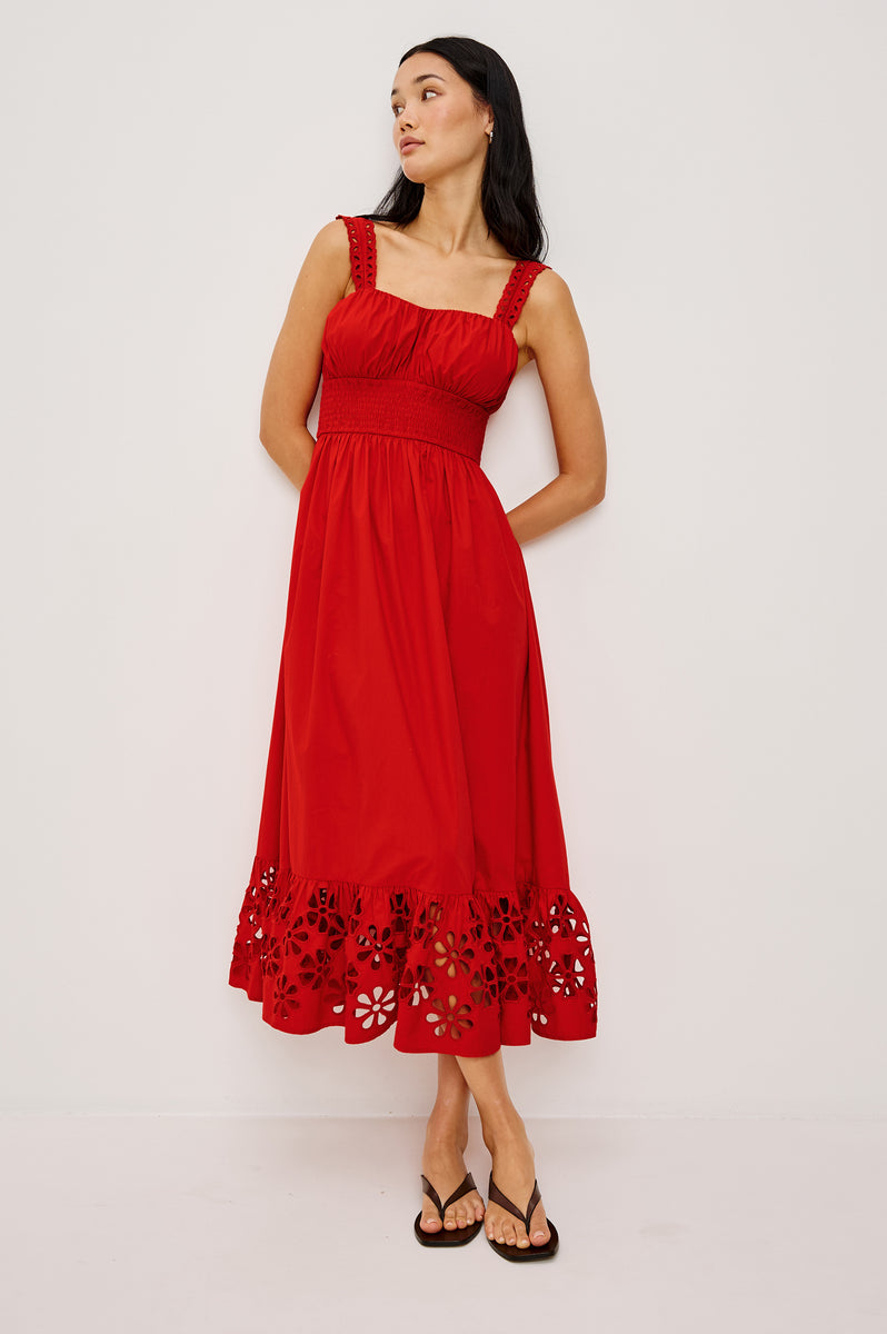 Rails | Moira Dress - Scarlet | Premium Cotton | Size XXS