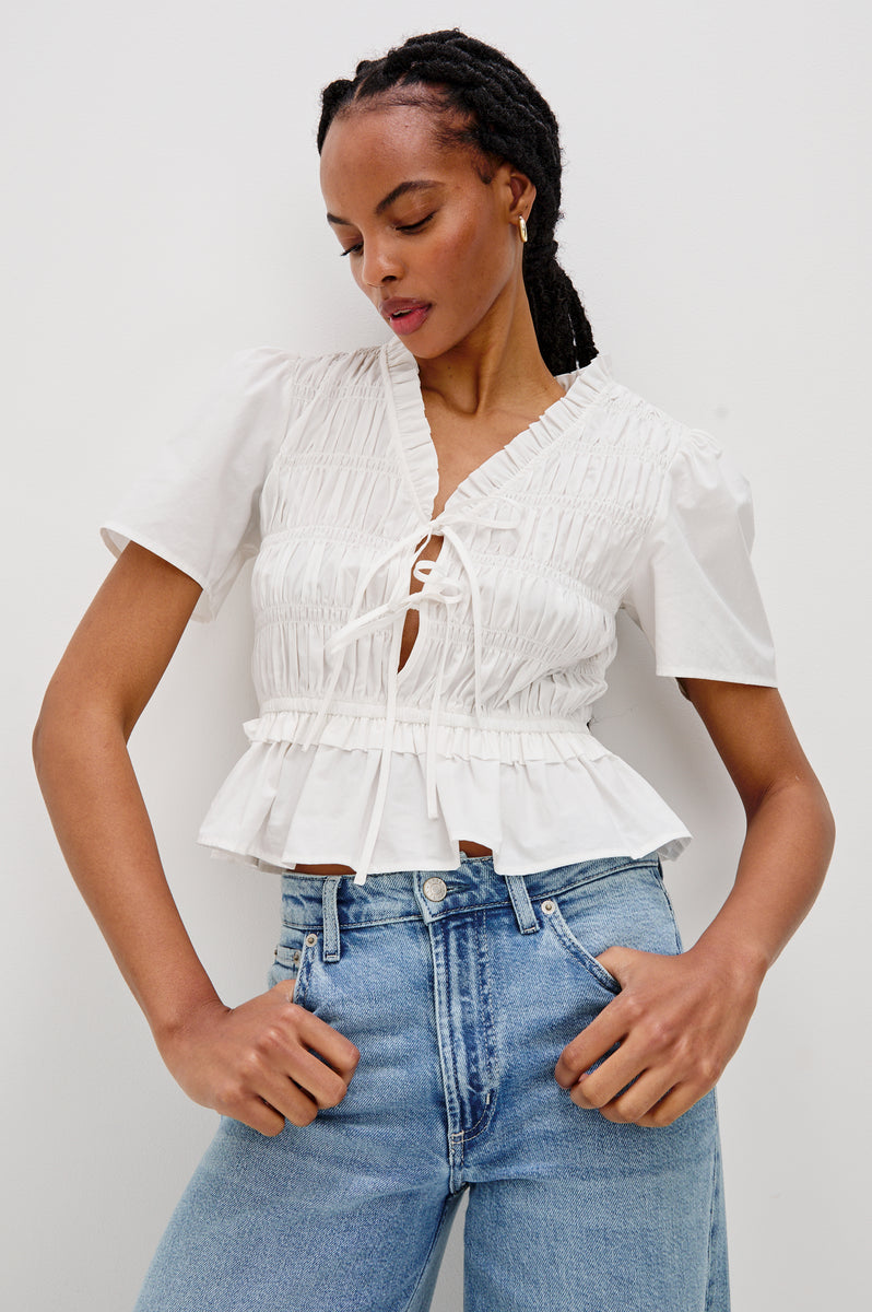 PORTIA TOP - WHITE – Rails