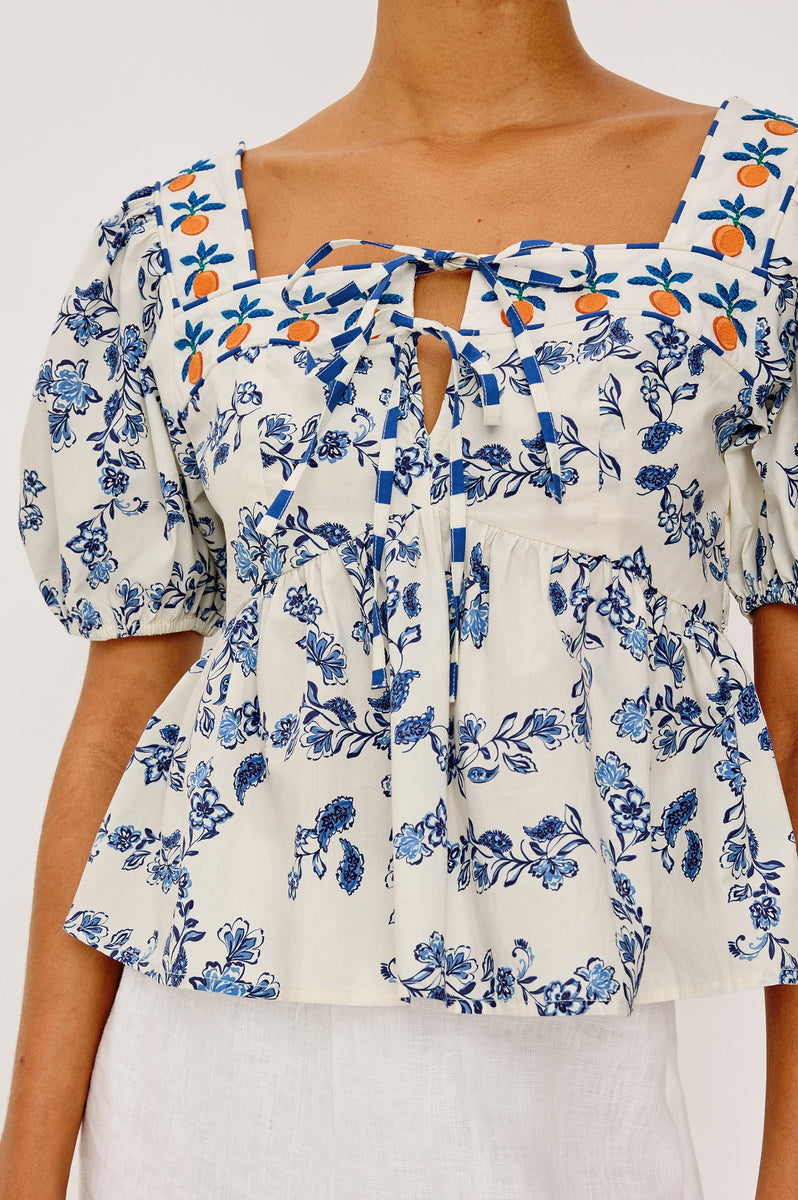 kirie ペズリー ブルー 03649306 PRESLEY TOP - CERAMIC FLORAL – Rails