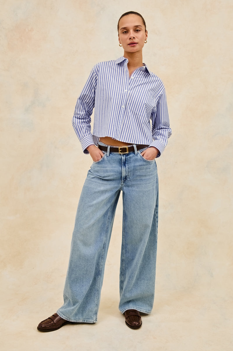 RAMY SHIRT - MARINER WHITE STRIPE – Rails