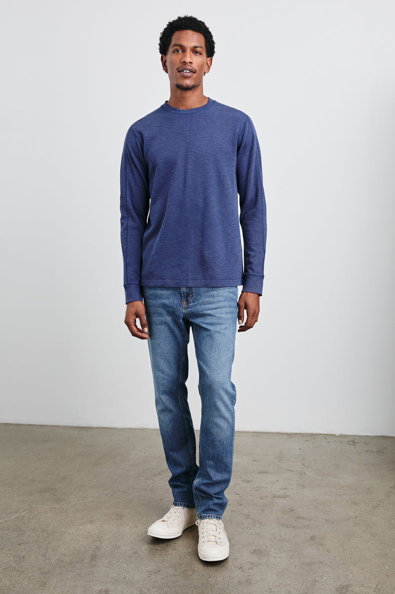 RHEESE LONG SLEEVE TEE - VINTAGE INDIGO – Rails