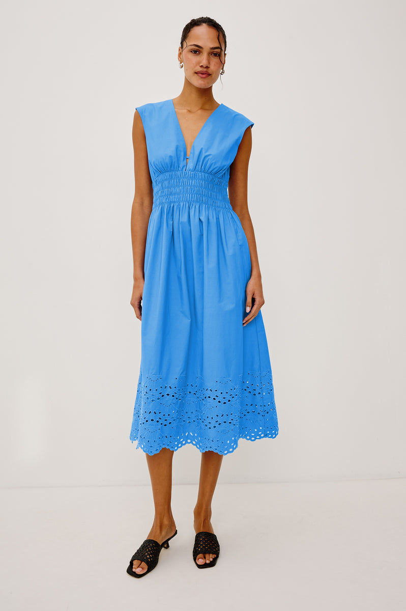 Rails | Roxanne Dress - Harbor Blue | Premium Cotton | Size L