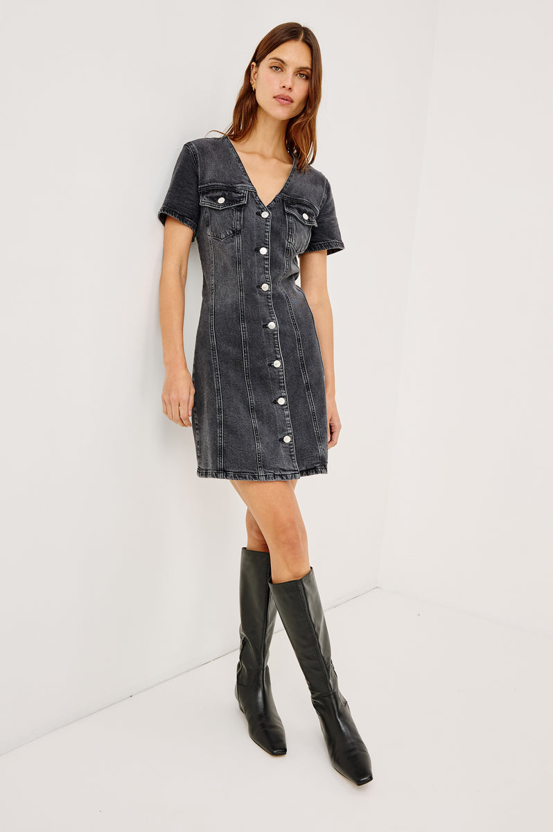 rails denim shirt dress Rails | Kahlo Dress - Faded Indigo | Premium Cotton | Size XXS