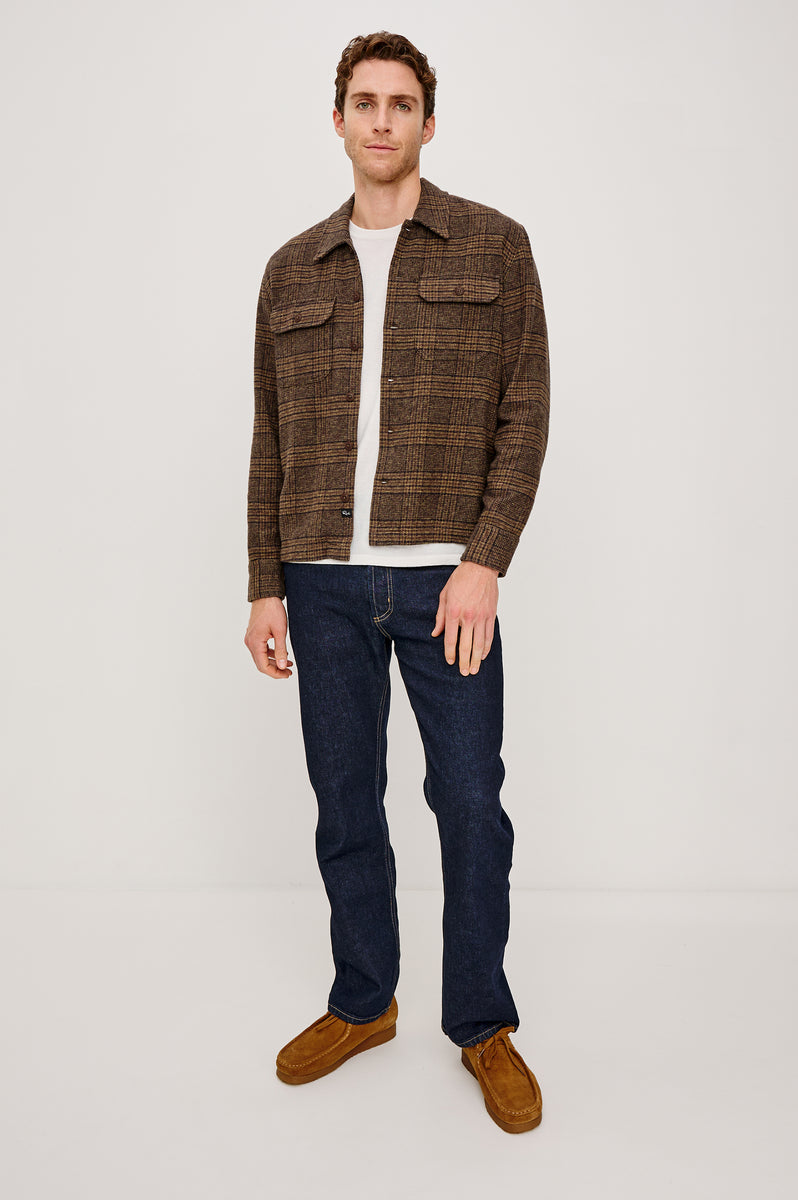 STELLAN SHIRT JACKET - DARKWOOD – Rails