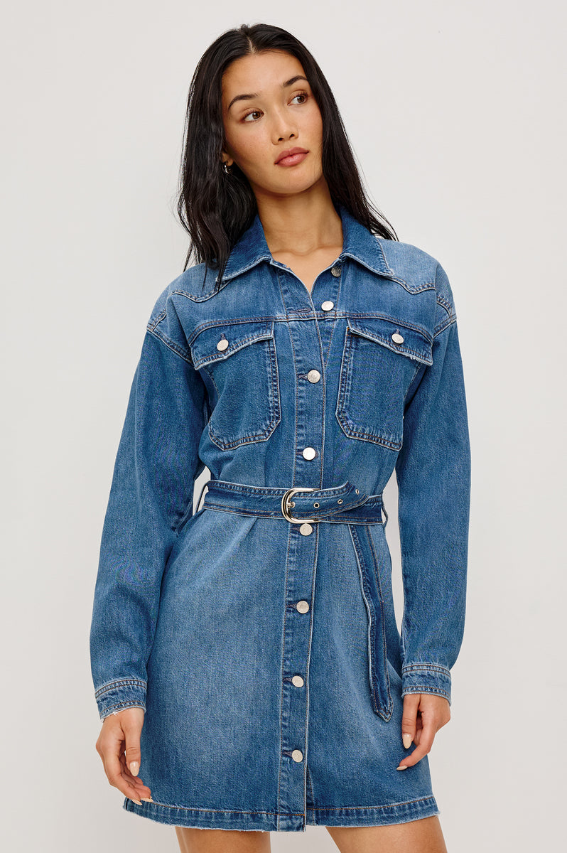Rails | Tustin Dress - Skyride | Premium Denim | Size XXS