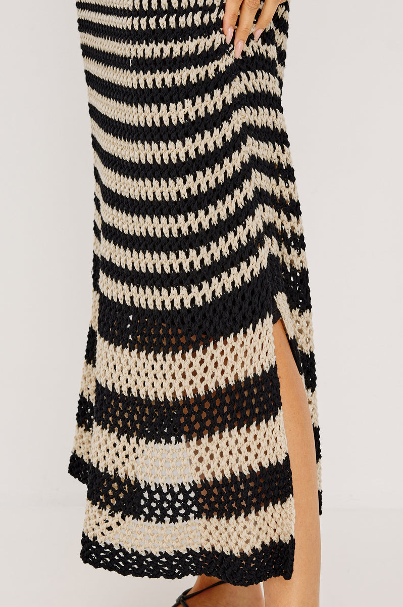 poshmark dresses Rails | Yvette Dress - Onyx Ivory Stripe | Premium Cotton | Size M