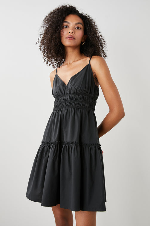 CARMEN DRESS BLACK - FRONT