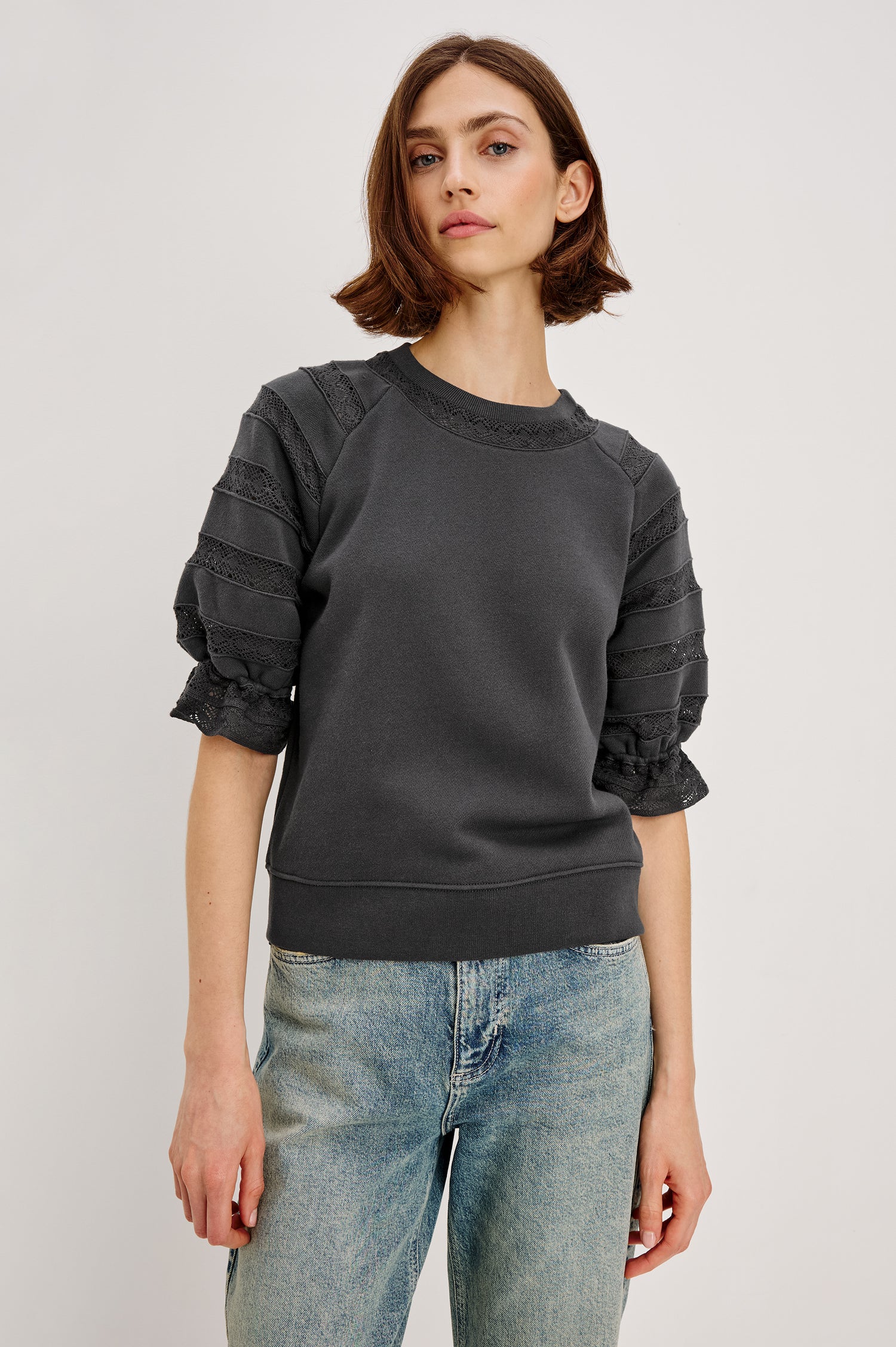 AGGY TOP - WASHED BLACK