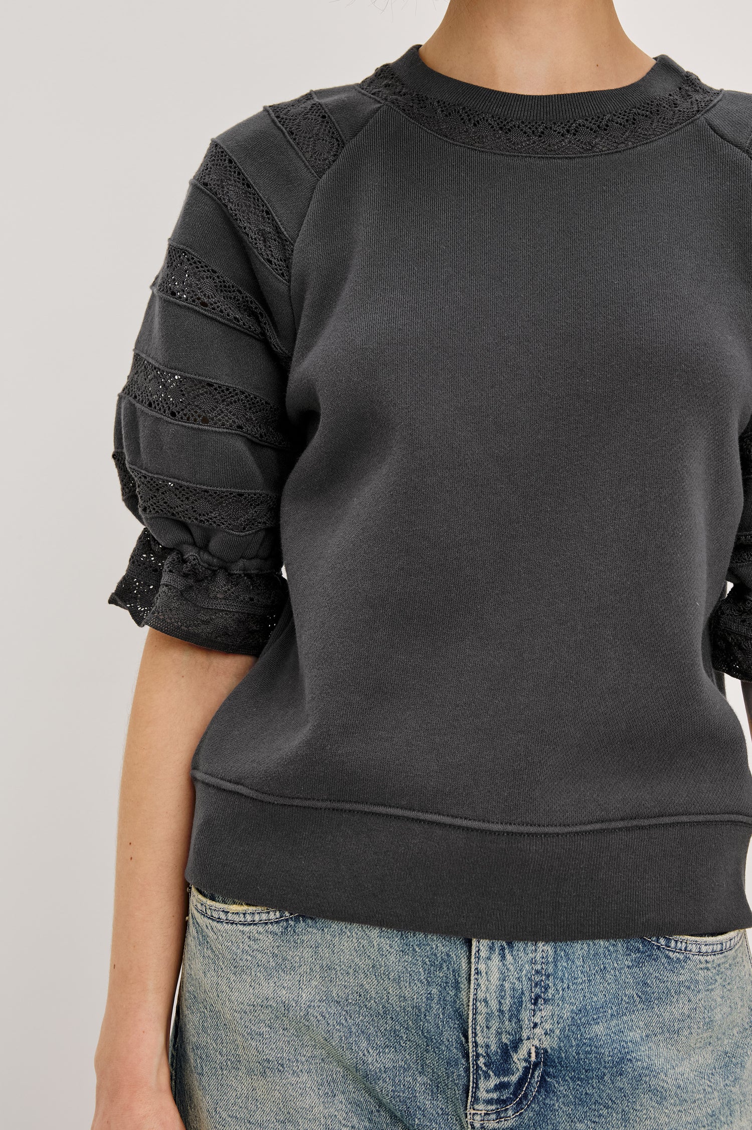 AGGY TOP - WASHED BLACK