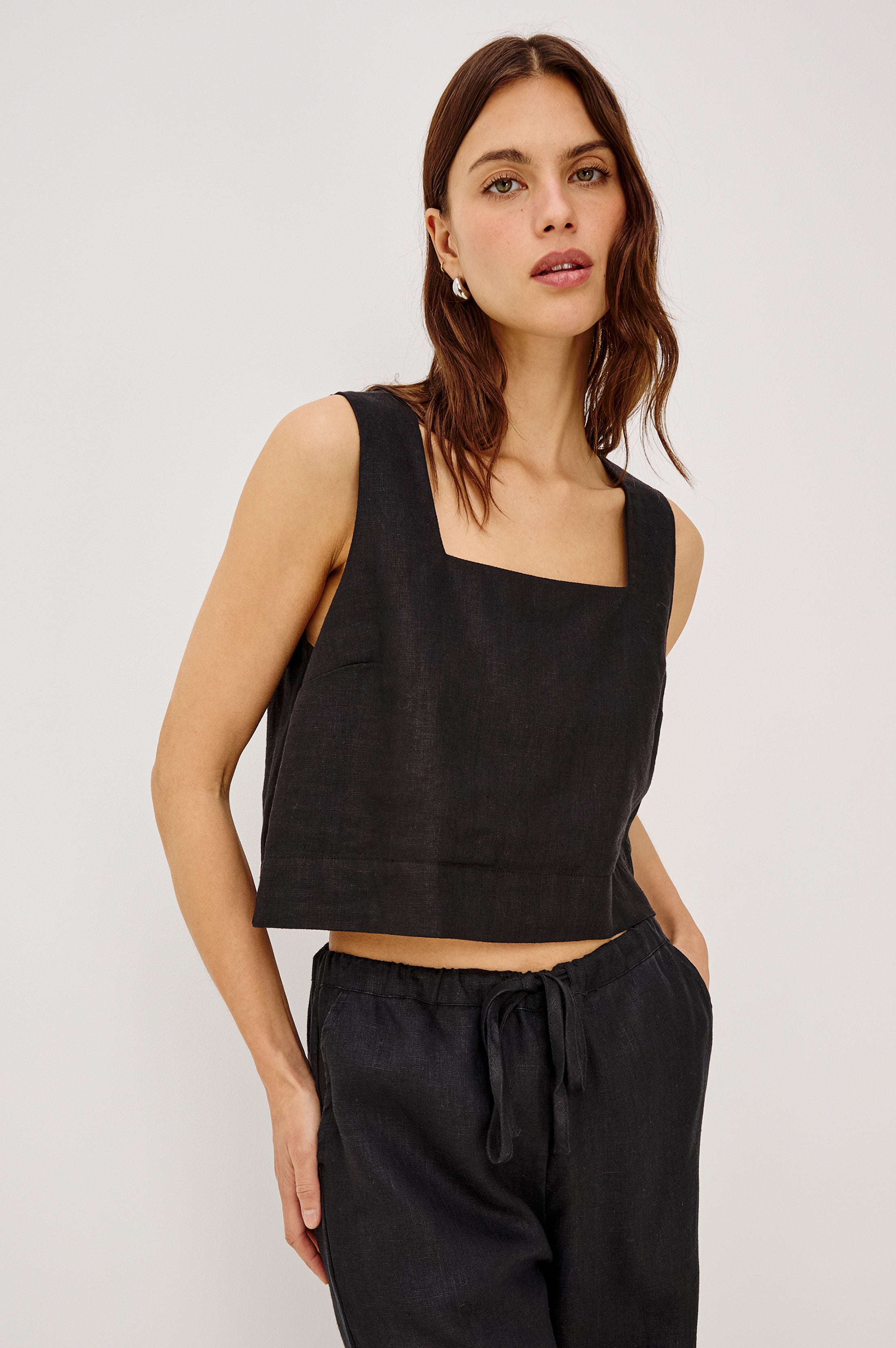 raraco☆neau linen tops (-black-) Just Another Day Linen Shirt - Black | Fashion Nova