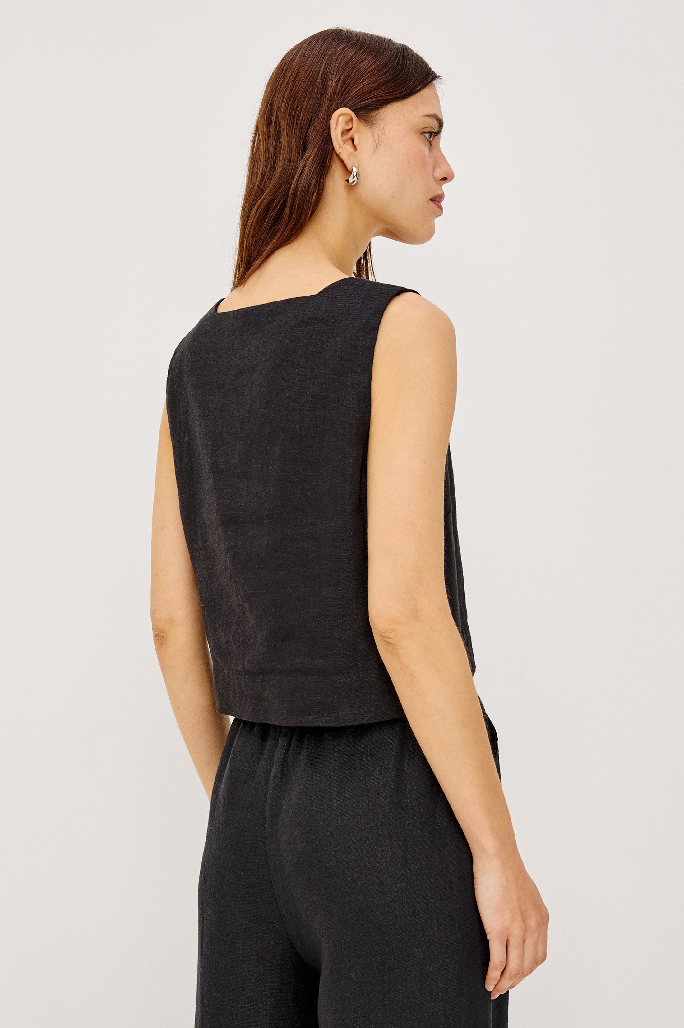 akiranaka(アキラナカ) Linen layered tops トップス AKIRA-BLACK_1_229-615C-