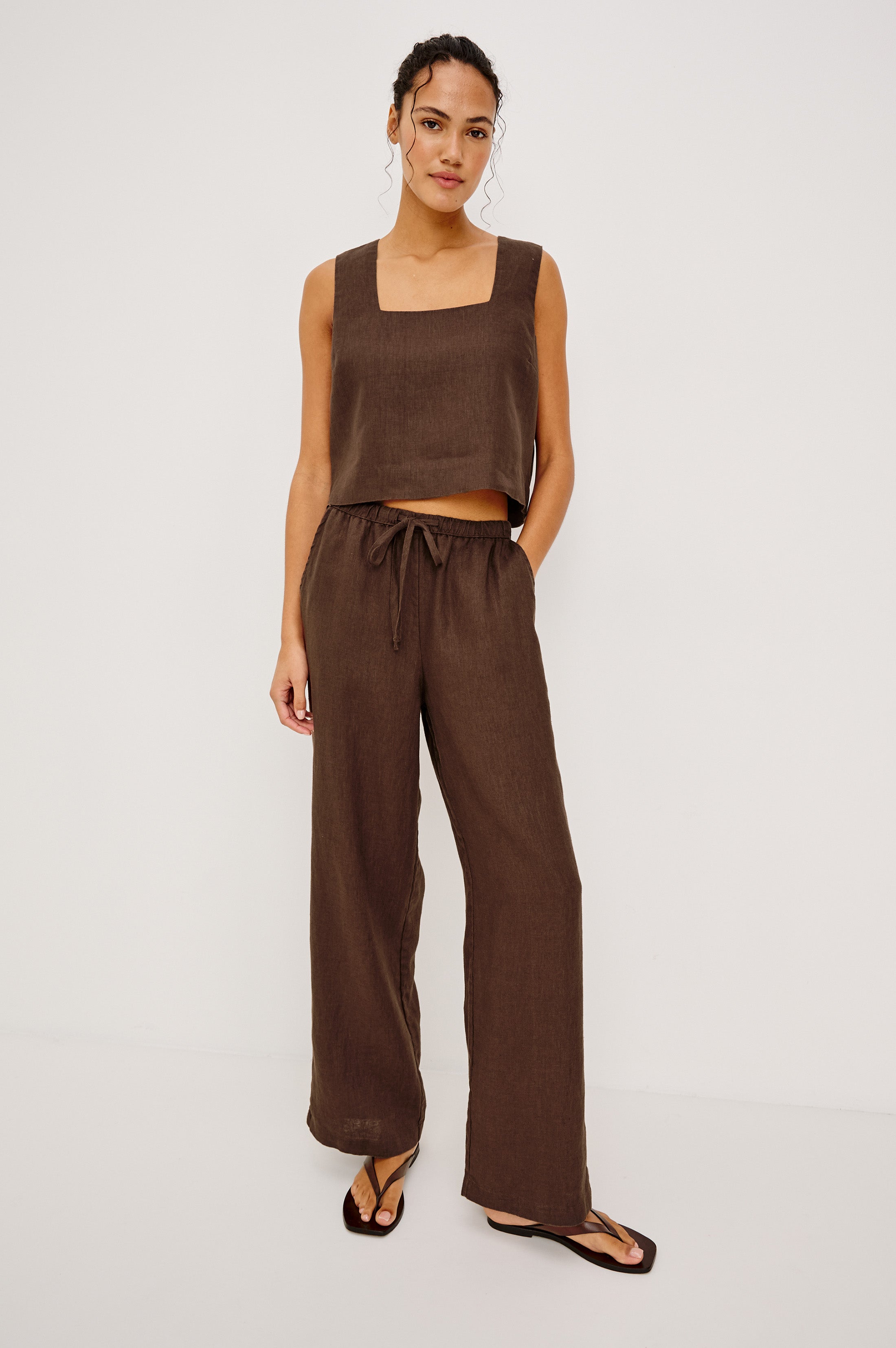 AKIRA TOP - HEATHERED FLAX – Rails
