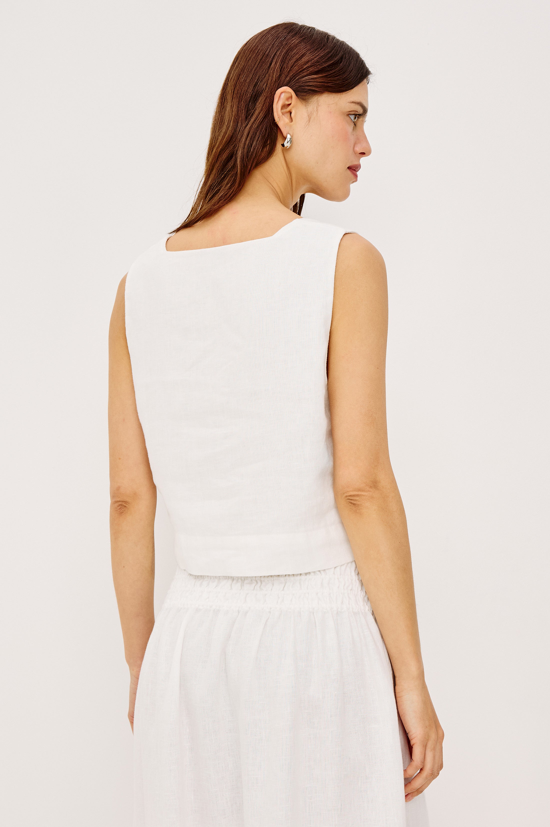 akiranaka(アキラナカ) Linen layered tops トップス LSPACE x Rails Akira Linen Embroidered Crop Top | Anthropologie