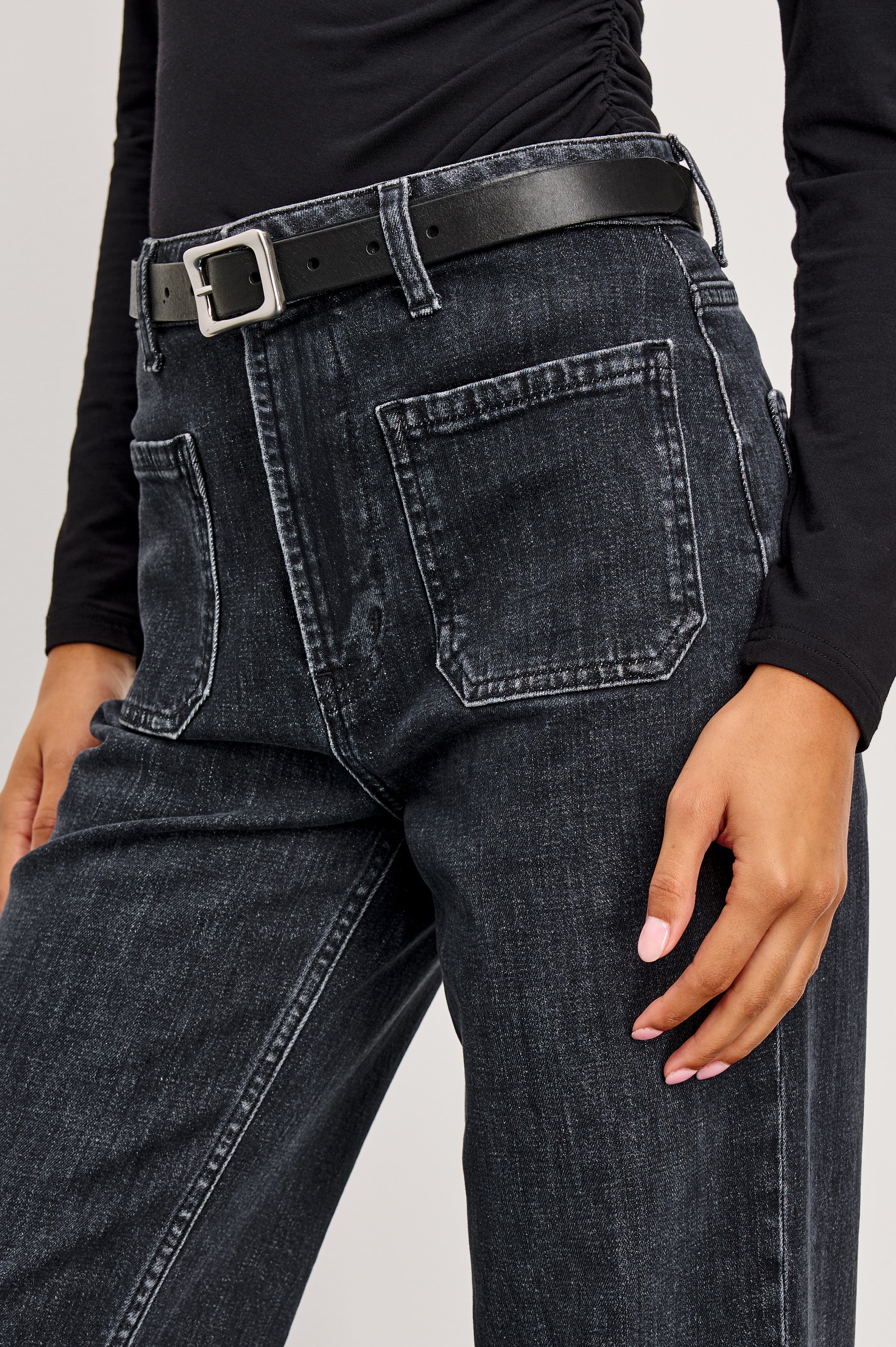 ALAMITOS FLARED TROUSER - BLACK PEARL – Rails