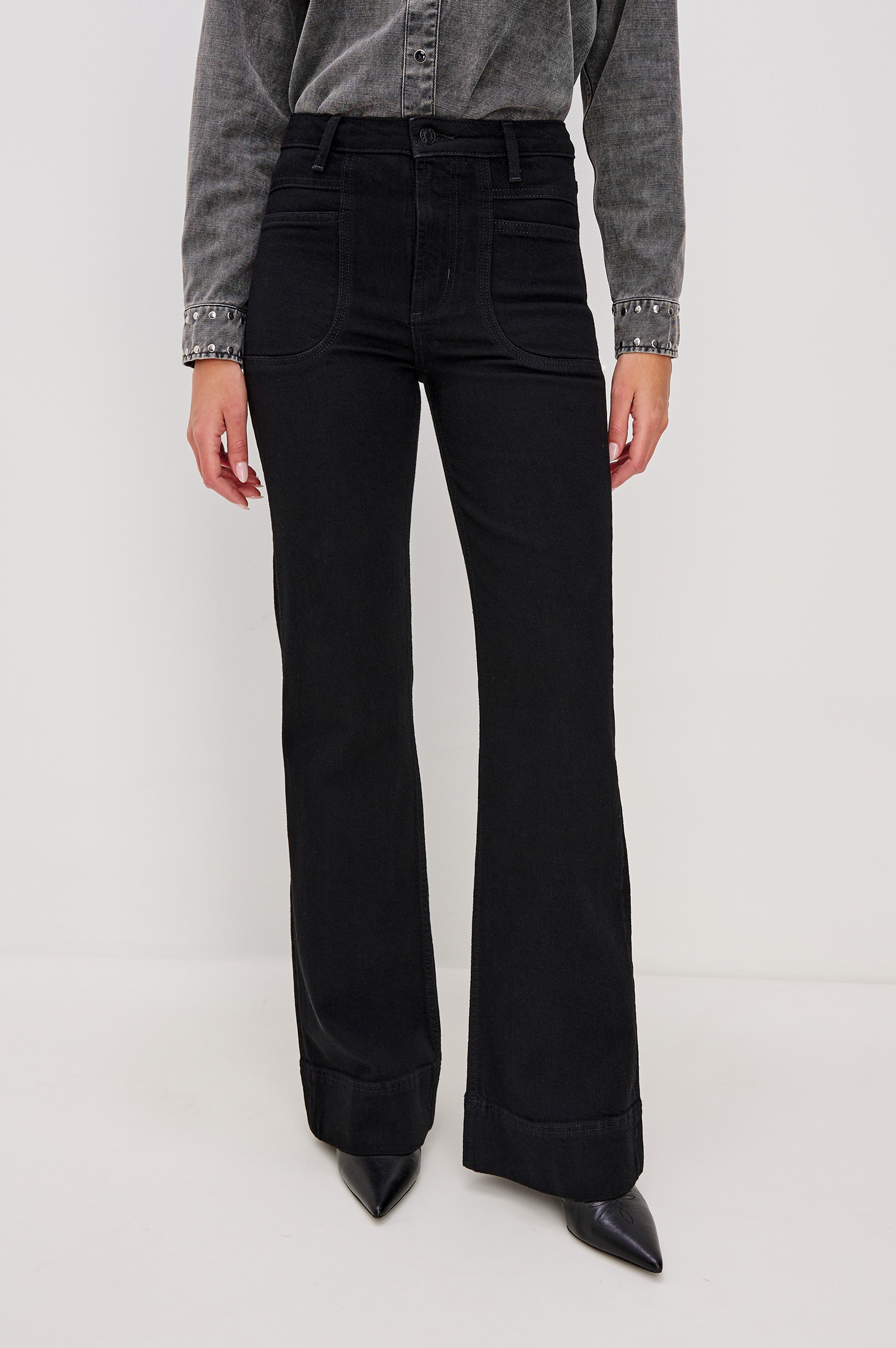 ALAMITOS FLARED TROUSER - BLACKOUT – Rails