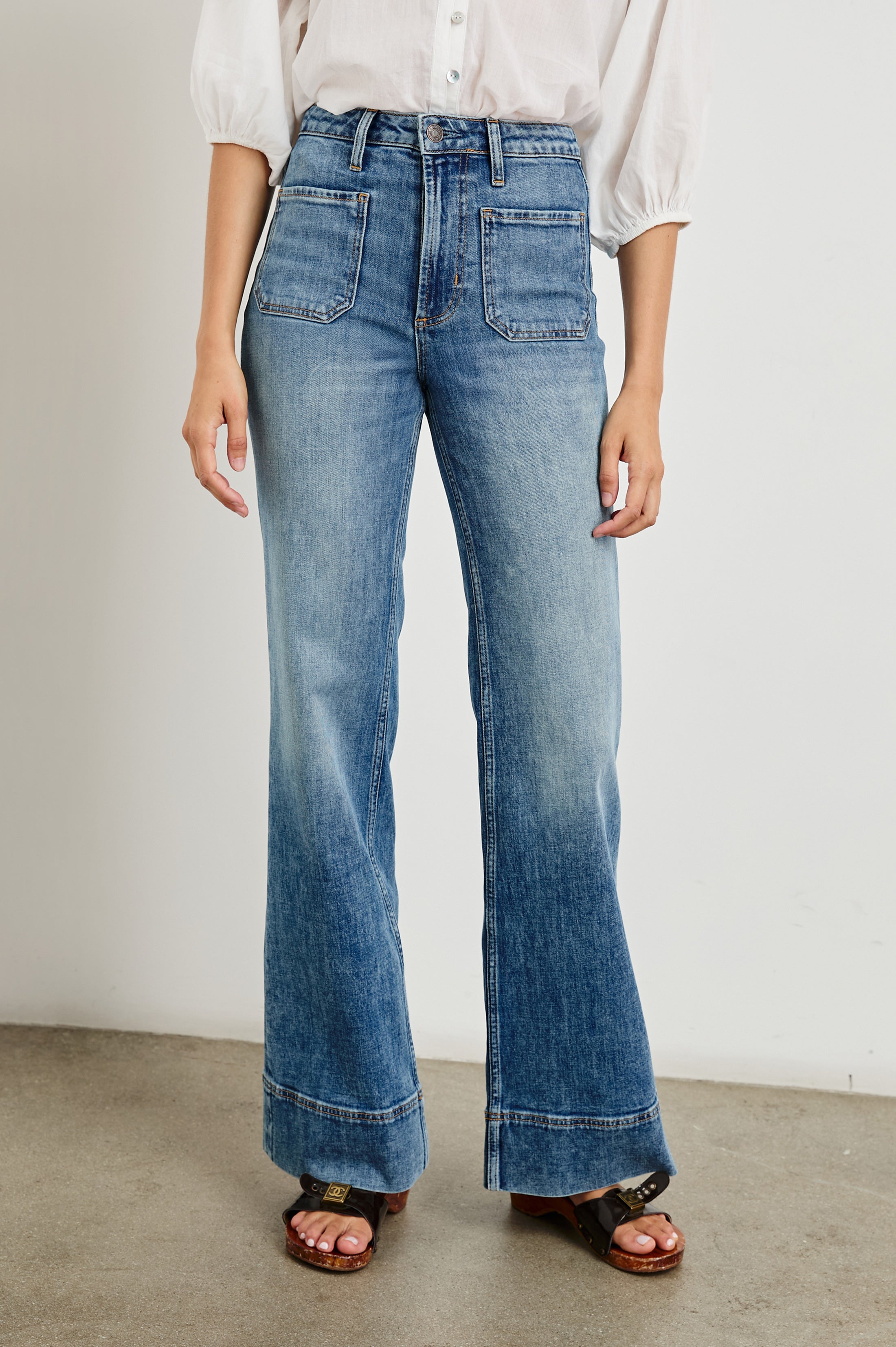 ALAMITOS FLARED TROUSER - TRADEWIND – Rails ALAMITOS FLARED TROUSER - TRADEWIND – Rails