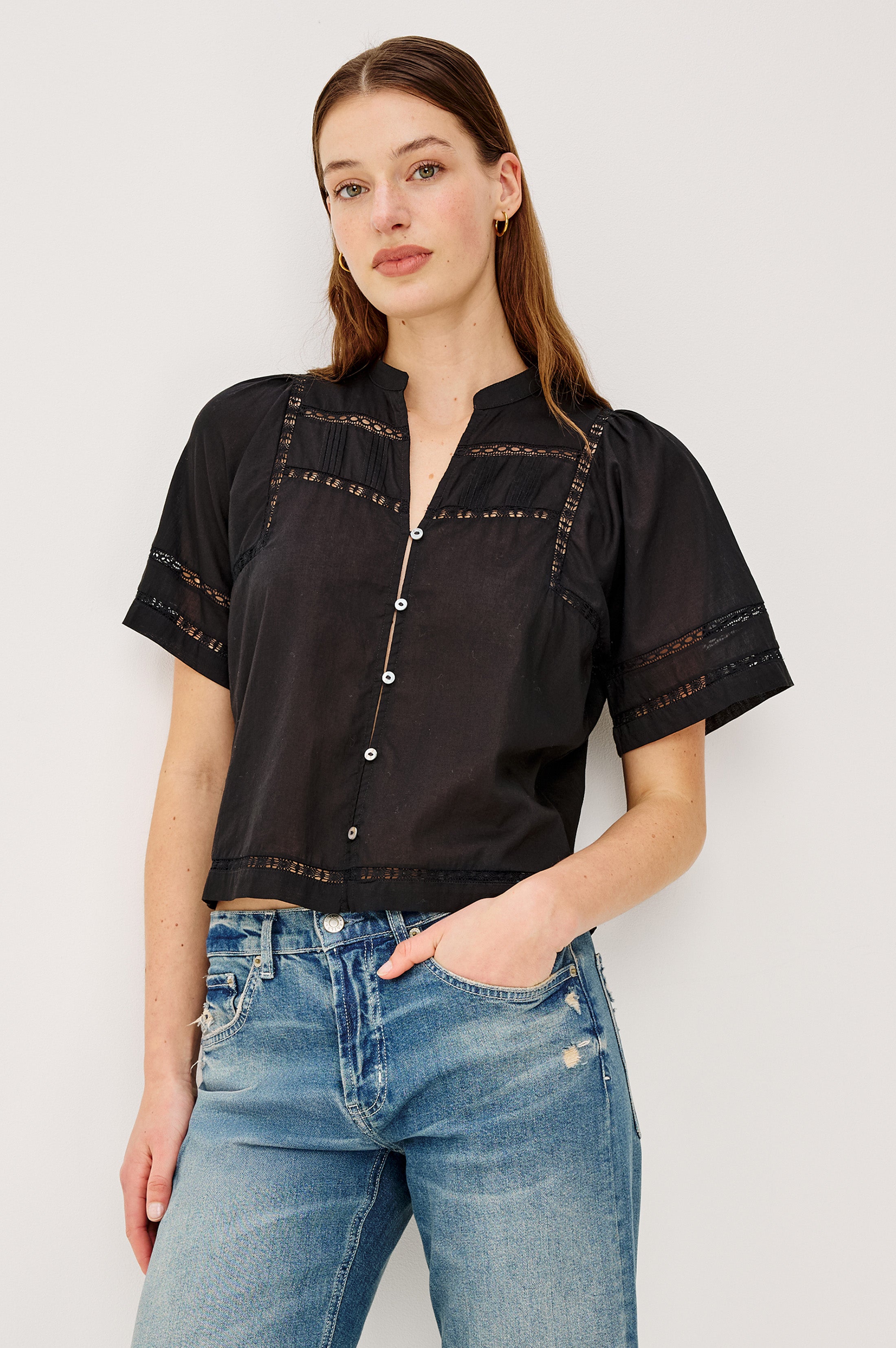 ALANIS SHIRT - BLACK – Rails